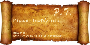 Pippan Teofánia névjegykártya